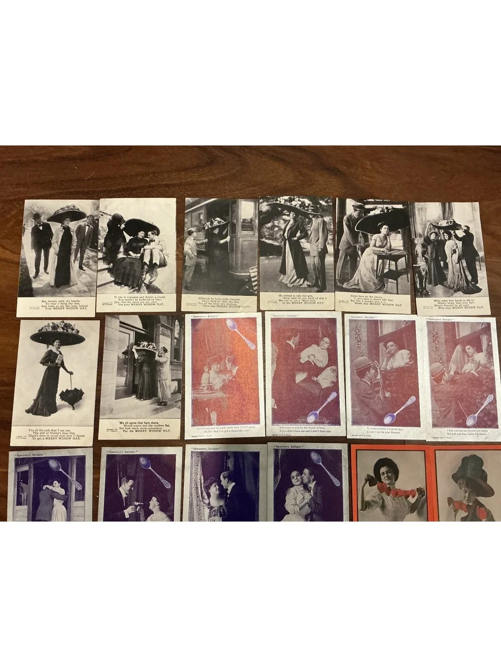 Antique Edwardian Romantic Postcard Lot, 1900s, Valentine, Couples, 24pc